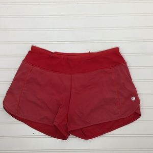 Lululemon Shorts Running Athletic Red Pocket M 28”